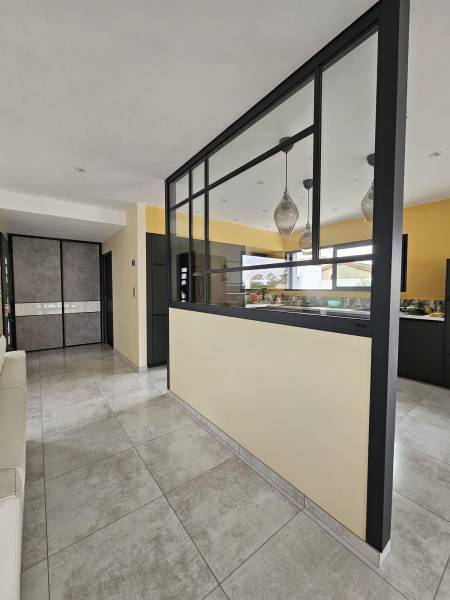 Pose d'une verrière aluminium 