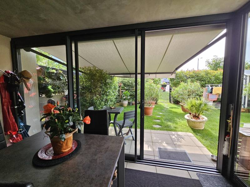 Coulissant 3 vantaux 3 rails aluminium profils systemes 