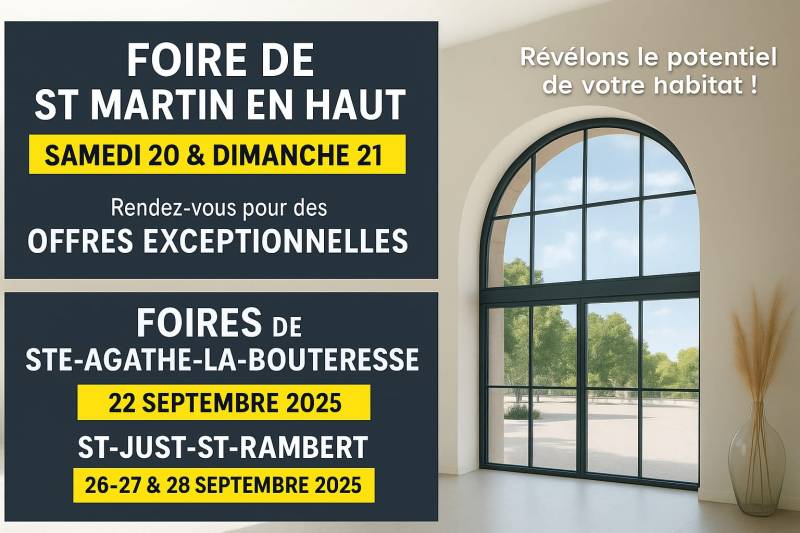 Foires et salons en septembre : retrouvez Boréal Vérandas dans la Loire et ses alentours